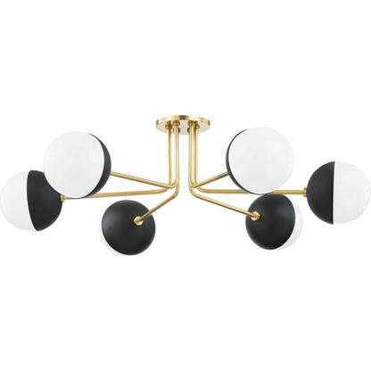 Renee Semi Flush Mount by Mitzi. Made from steel in a modern style.
