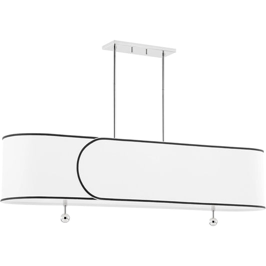 Zara Island Light by Mitzi in polished nickel. Made from steel in a transitional style.