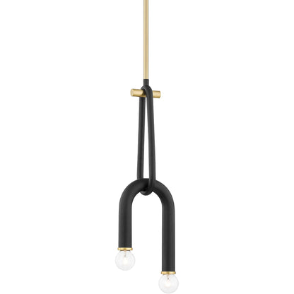 Whit Pendant by Mitzi. Made from steel in a modern style.
