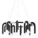 Whit Chandelier by Mitzi. Made from steel in a modern style.