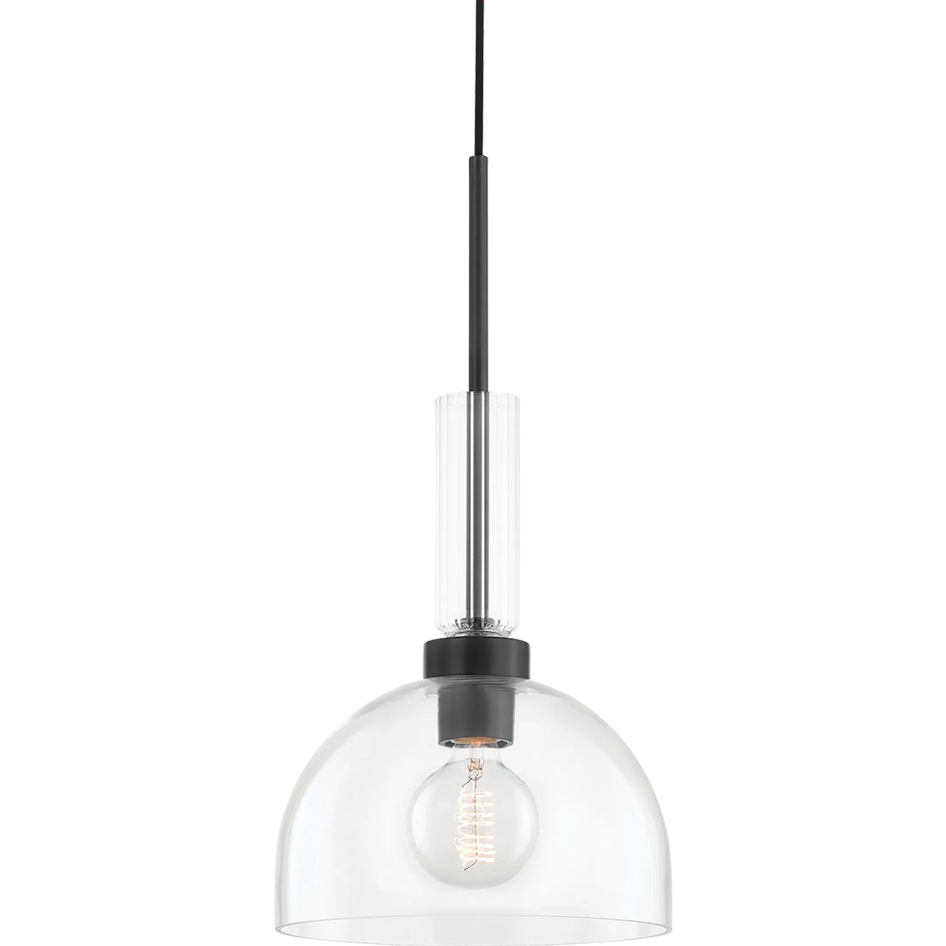 Tabitha 1 Light Pendant by Mitzi in aged brass. Made from steel in a modern style.