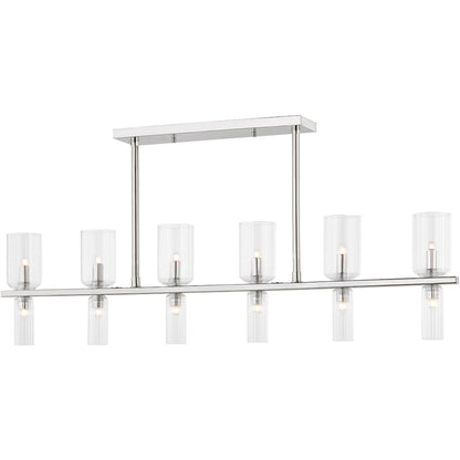 Tabitha 12 Light Island by Mitzi. Made from steel in a modern style.