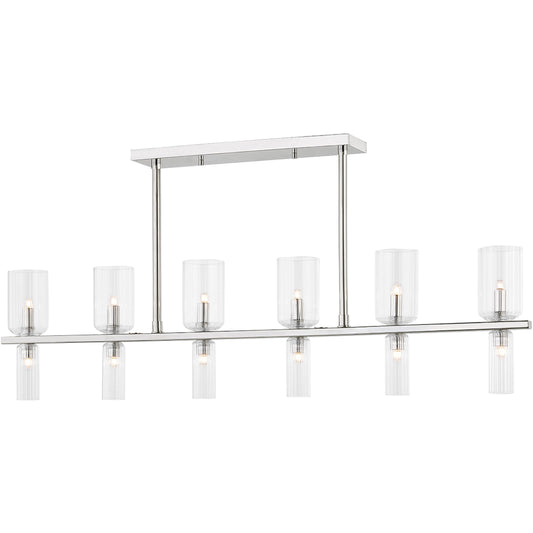 Tabitha 12 Light Island by Mitzi. Made from steel in a modern style.