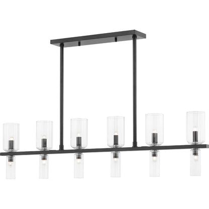 Tabitha 12 Light Island by Mitzi. Made from steel in a modern style.