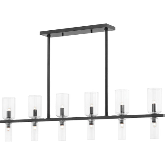 Tabitha 12 Light Island by Mitzi. Made from steel in a modern style.