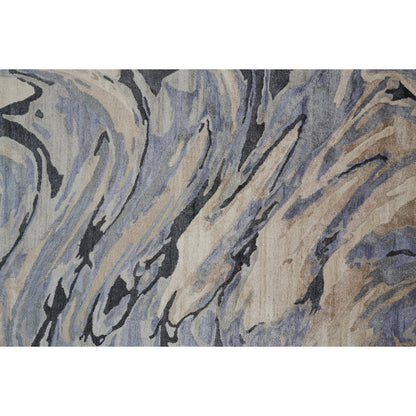 Dryden Transitional Rug - 8790F by Feizy in blue, gray, taupe. Made from viscose, wool in a unique style.