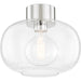 Harlow 1 Light Flush Mount by Mitzi. Made from steel in a modern style.