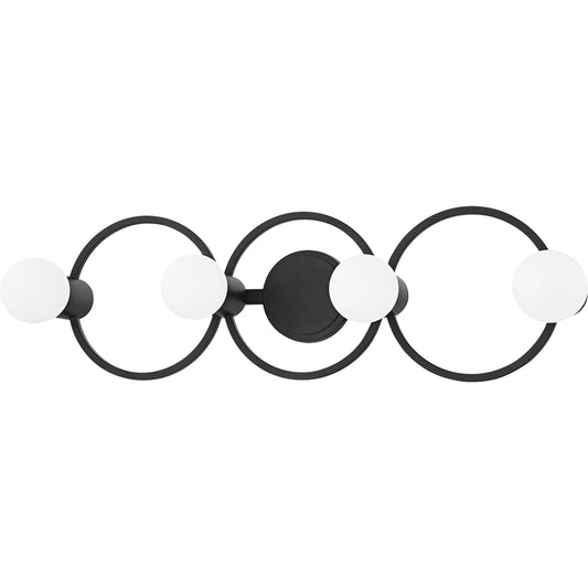Hope 4 Light Bath Bracket by Mitzi. Made from steel in a modern style.