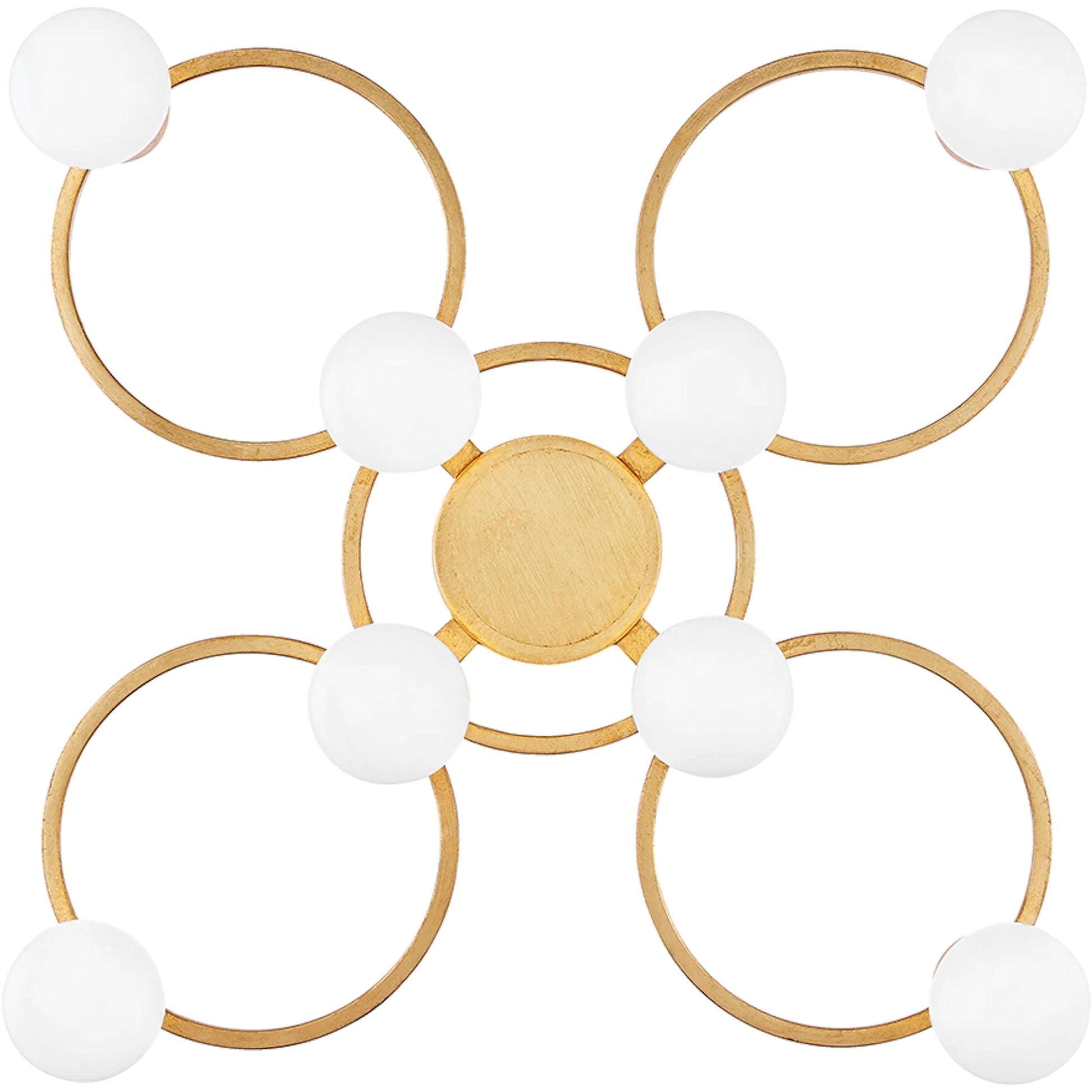 Hope Semi Flush by Mitzi in gold leaf. Made from steel in a modern style.