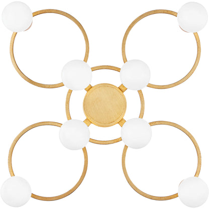 Hope Semi Flush by Mitzi in gold leaf. Made from steel in a modern style.
