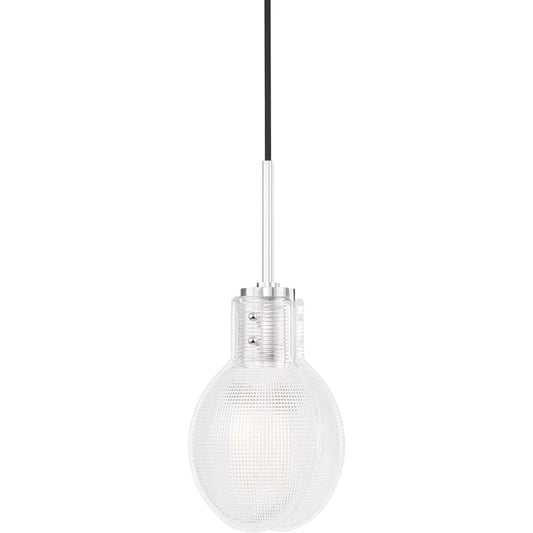 Jenna Pendant by Mitzi in polished nickel. Made from steel in a modern style.