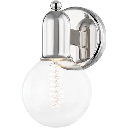 Bryce Bath Bracket by Mitzi in polished nickel. Made from steel in a transitional style.