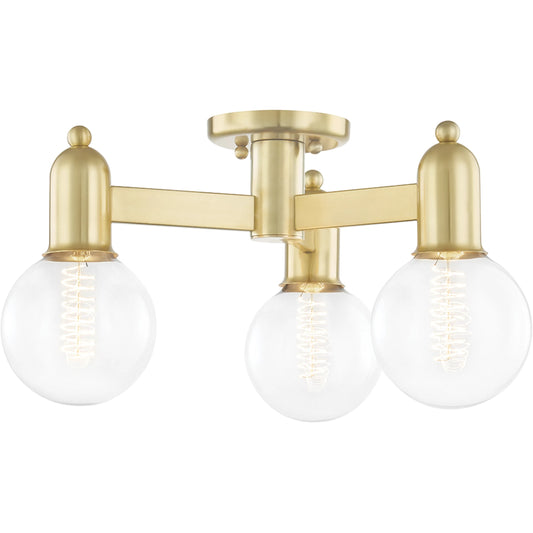 Bryce Semi Flush by Mitzi. Made from steel in a transitional style.