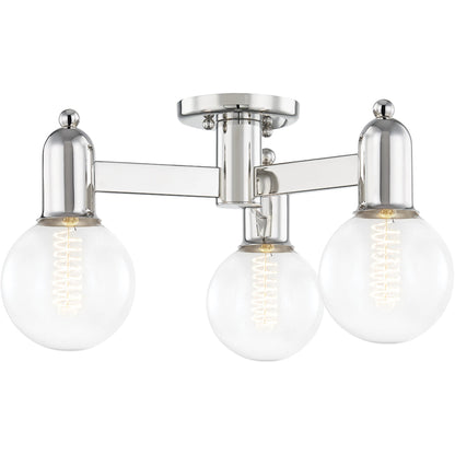 Bryce Semi Flush by Mitzi. Made from steel in a transitional style.