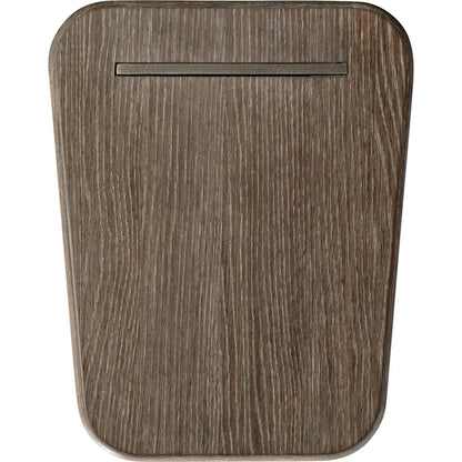 Melba Accent Table by Bernhardt in graphite, puma. Made from wood, metal in a rustic style.
