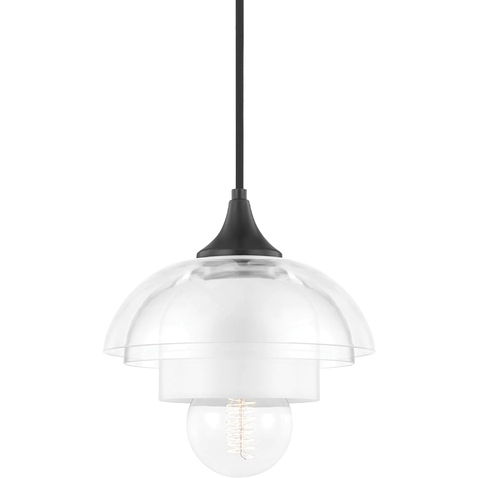 Ruby Pendant by Mitzi in old bronze. Made from steel in a transitional style.