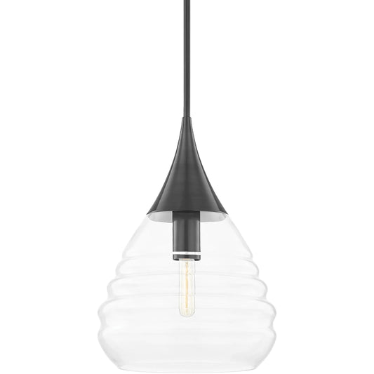 Marissa Pendant by Mitzi in old bronze. Made from steel in a modern style.