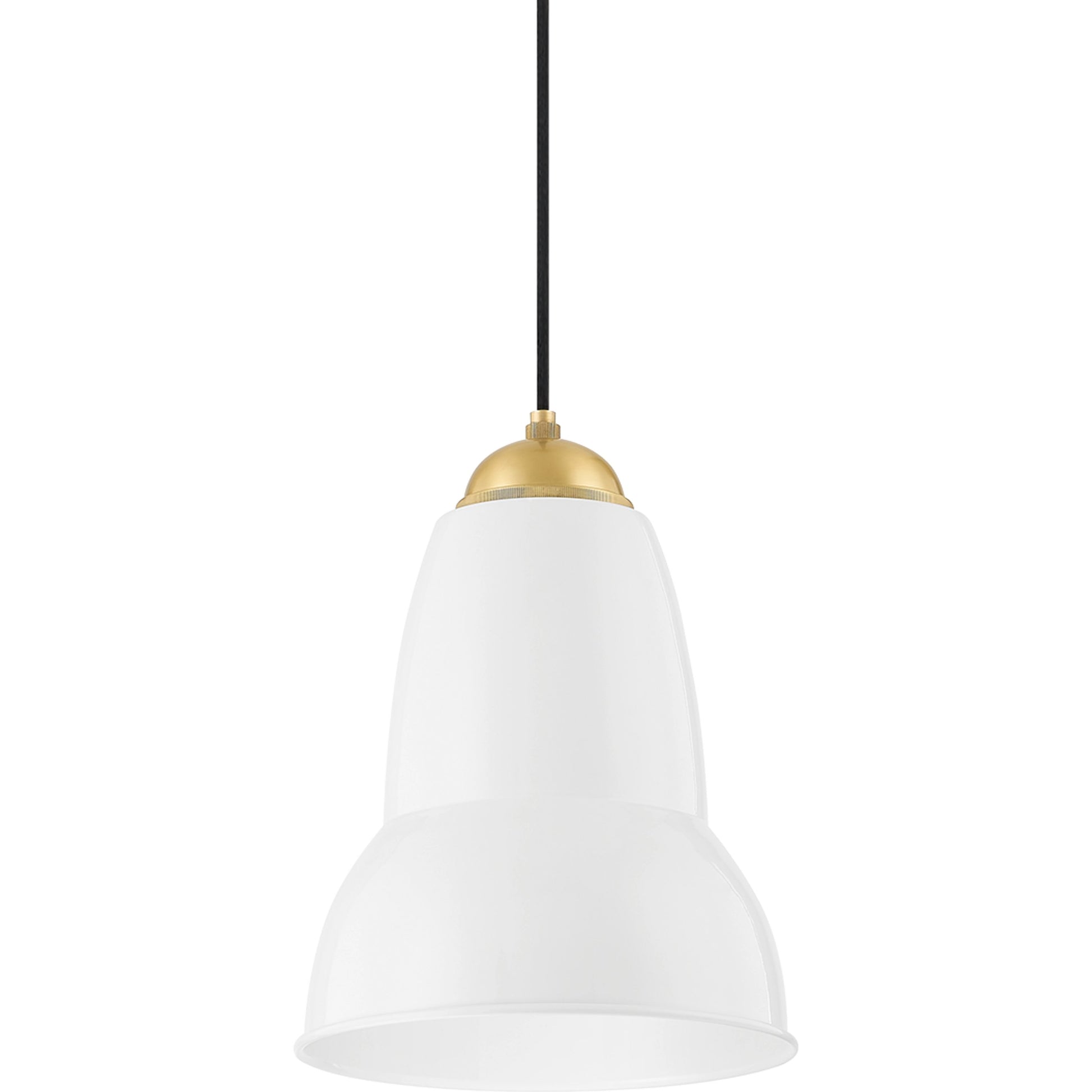 Jamila 1 Light Pendant by Mitzi in aged brass. Made from steel in a modern style.