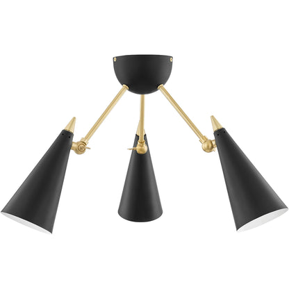 Moxie Semi Flush by Mitzi. Made from steel in a modern style.