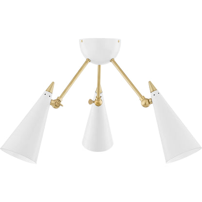 Moxie Semi Flush by Mitzi. Made from steel in a modern style.