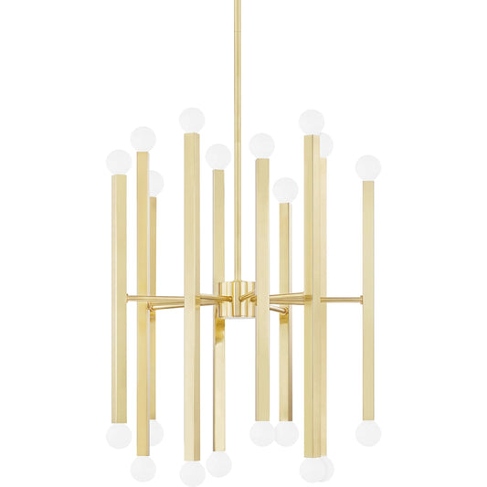 Dona Chandelier by Mitzi. Made from steel in a modern style.