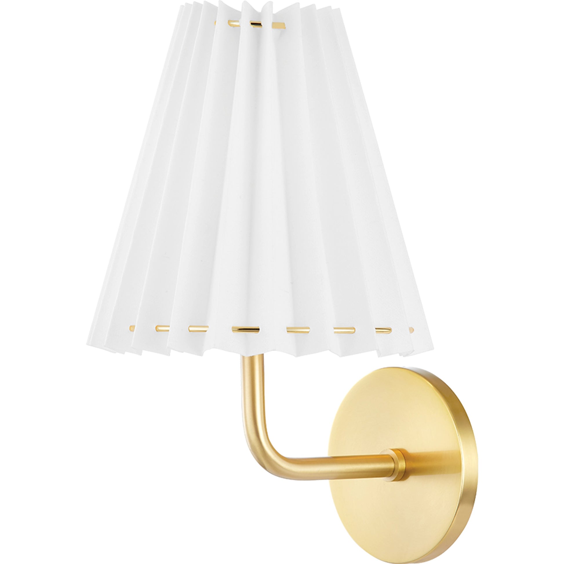 Demi 1 Light Wall Sconce by Mitzi in aged brass. Made from steel in a modern style.