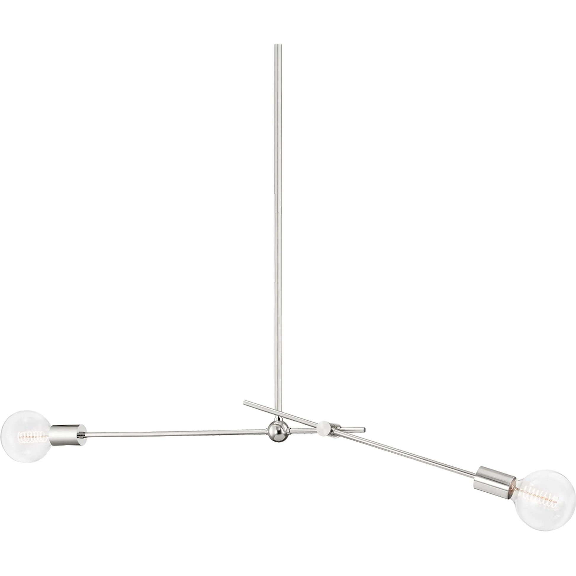 Gale Pendant by Mitzi in polished nickel. Made from steel in a modern style.