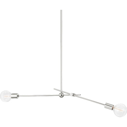 Gale Pendant by Mitzi in polished nickel. Made from steel in a modern style.
