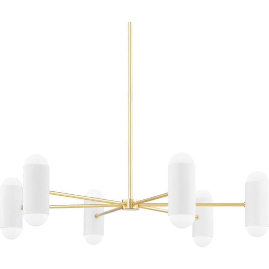 Kira Chandelier by Mitzi. Made from steel in a modern style.