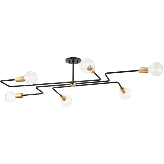 Jena Semi Flush Mount by Mitzi. Made from steel in a modern style.
