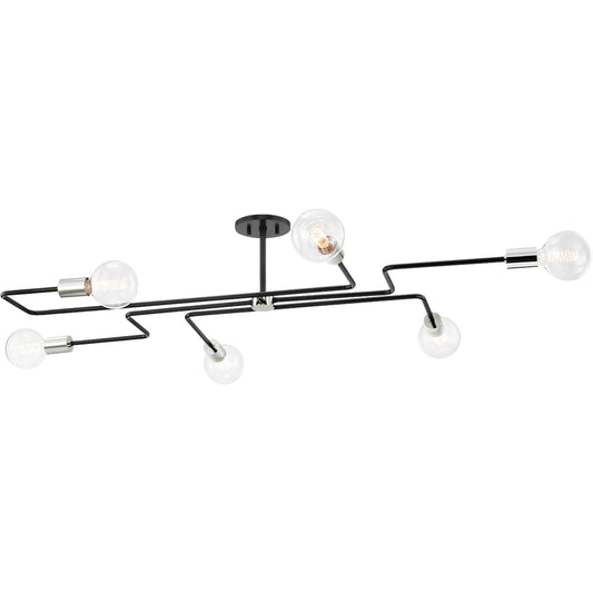 Jena Semi Flush Mount by Mitzi. Made from steel in a modern style.