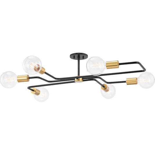 Jena Semi Flush Mount by Mitzi. Made from steel in a modern style.