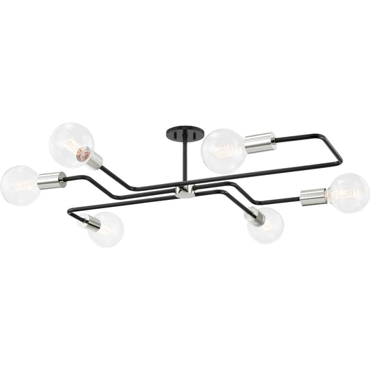 Jena Semi Flush Mount by Mitzi. Made from steel in a modern style.