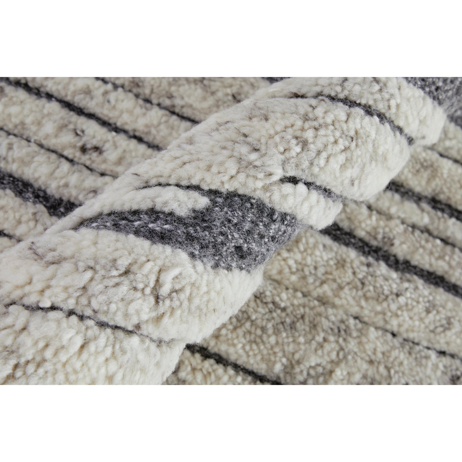 Broadfield Stripes Rug - T21T6037 by Thom Felicia by Feizy Rugs in ivory. Made from wool in a unique style.