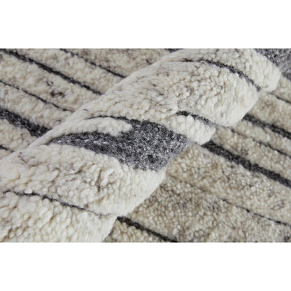 Broadfield Stripes Rug - T21T6037 by Thom Felicia by Feizy Rugs in ivory. Made from wool in a unique style.