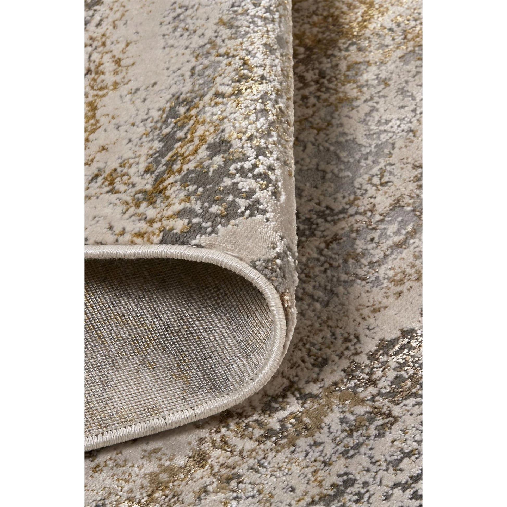 Aura Rug - 3735F by Feizy in gold, gray, ivory. Made from polyester, polypropylene in a unique style.