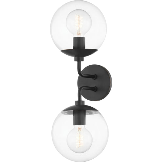 Meadow 2 Light Wall Sconce by Mitzi. Made from steel in a modern style.