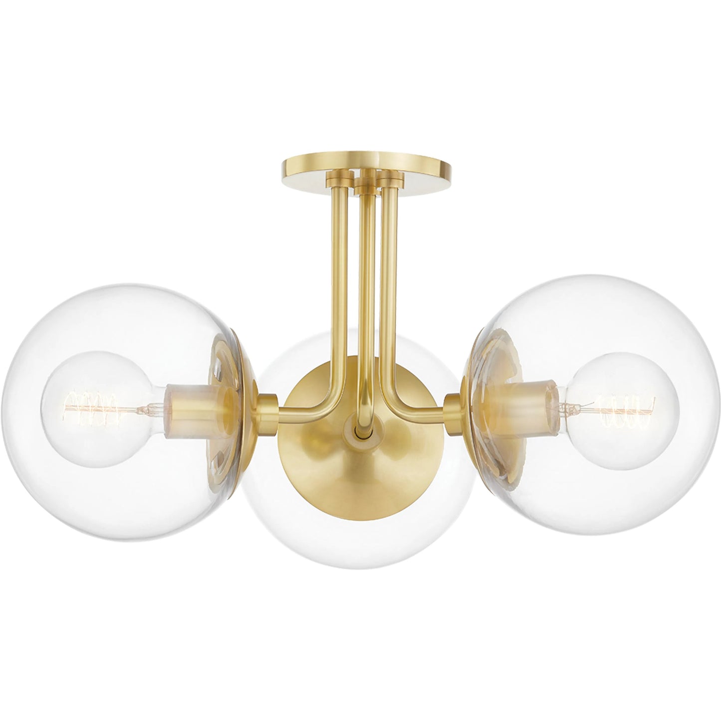 003 SR-914750 | Primary Silo | Meadow 3 Light Semi Flush by Mitzi. Made from steel in a modern style.