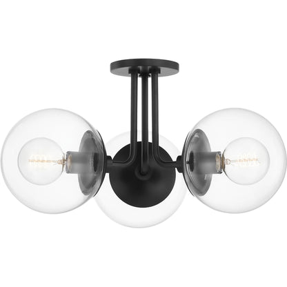 Meadow 3 Light Semi Flush by Mitzi. Made from steel in a modern style.