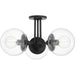Meadow 3 Light Semi Flush by Mitzi. Made from steel in a modern style.