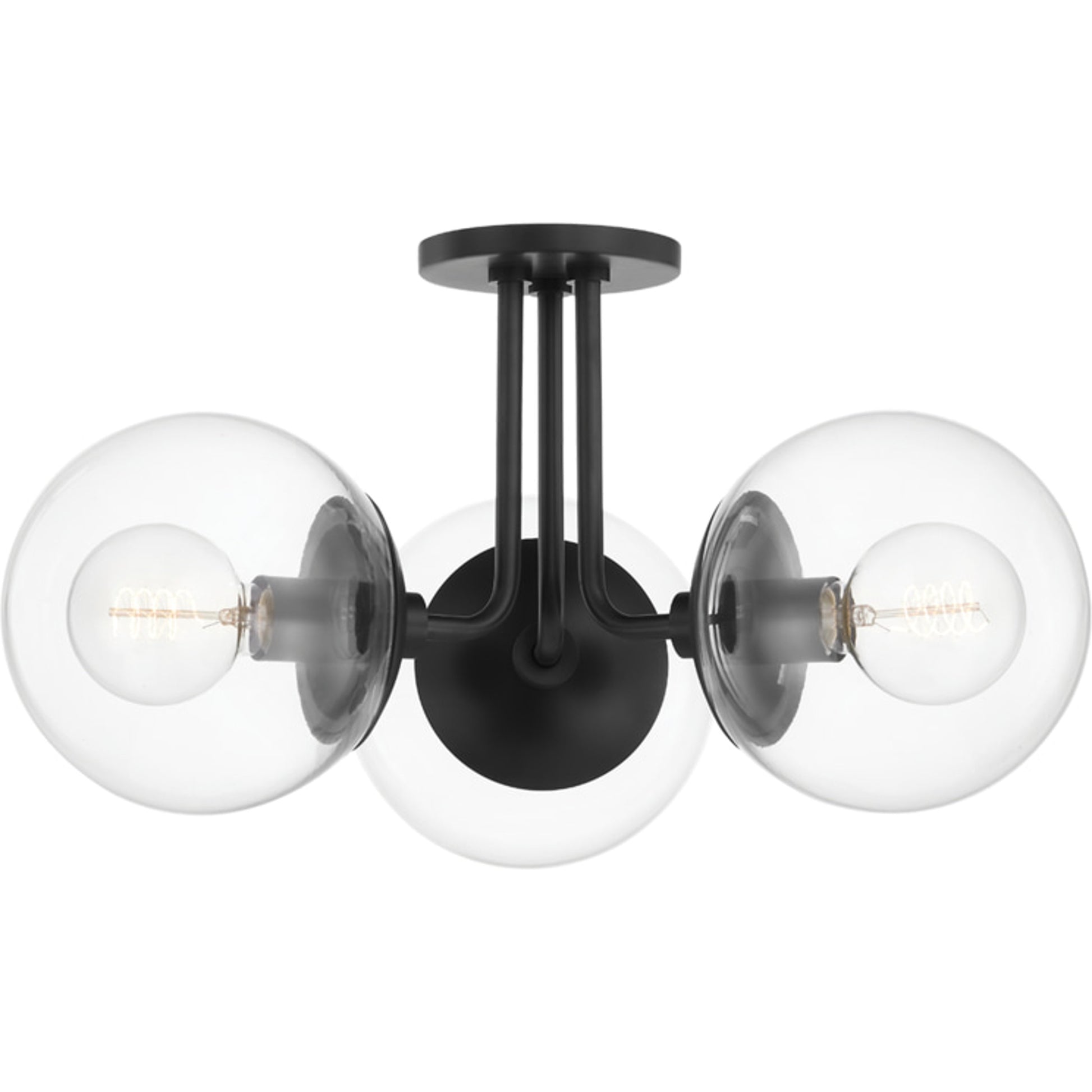 Meadow 3 Light Semi Flush by Mitzi. Made from steel in a modern style.