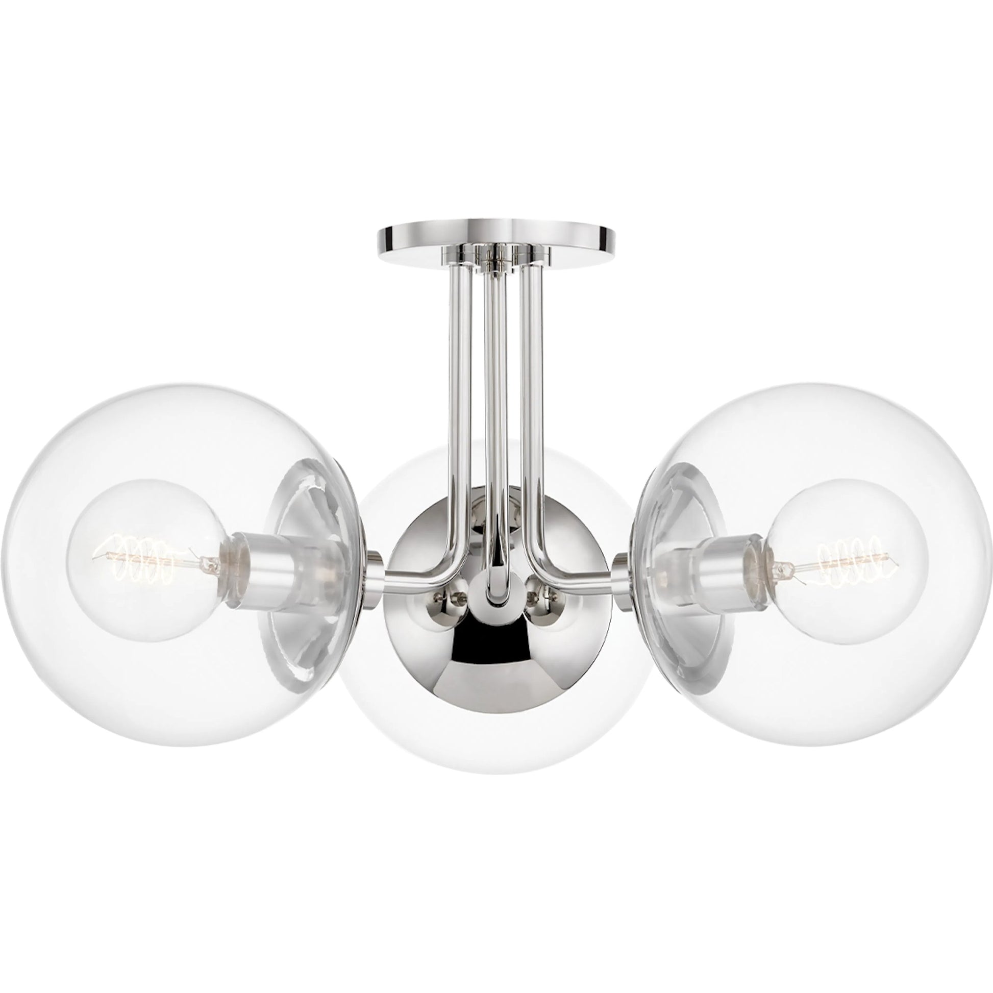 Meadow 3 Light Semi Flush by Mitzi. Made from steel in a modern style.