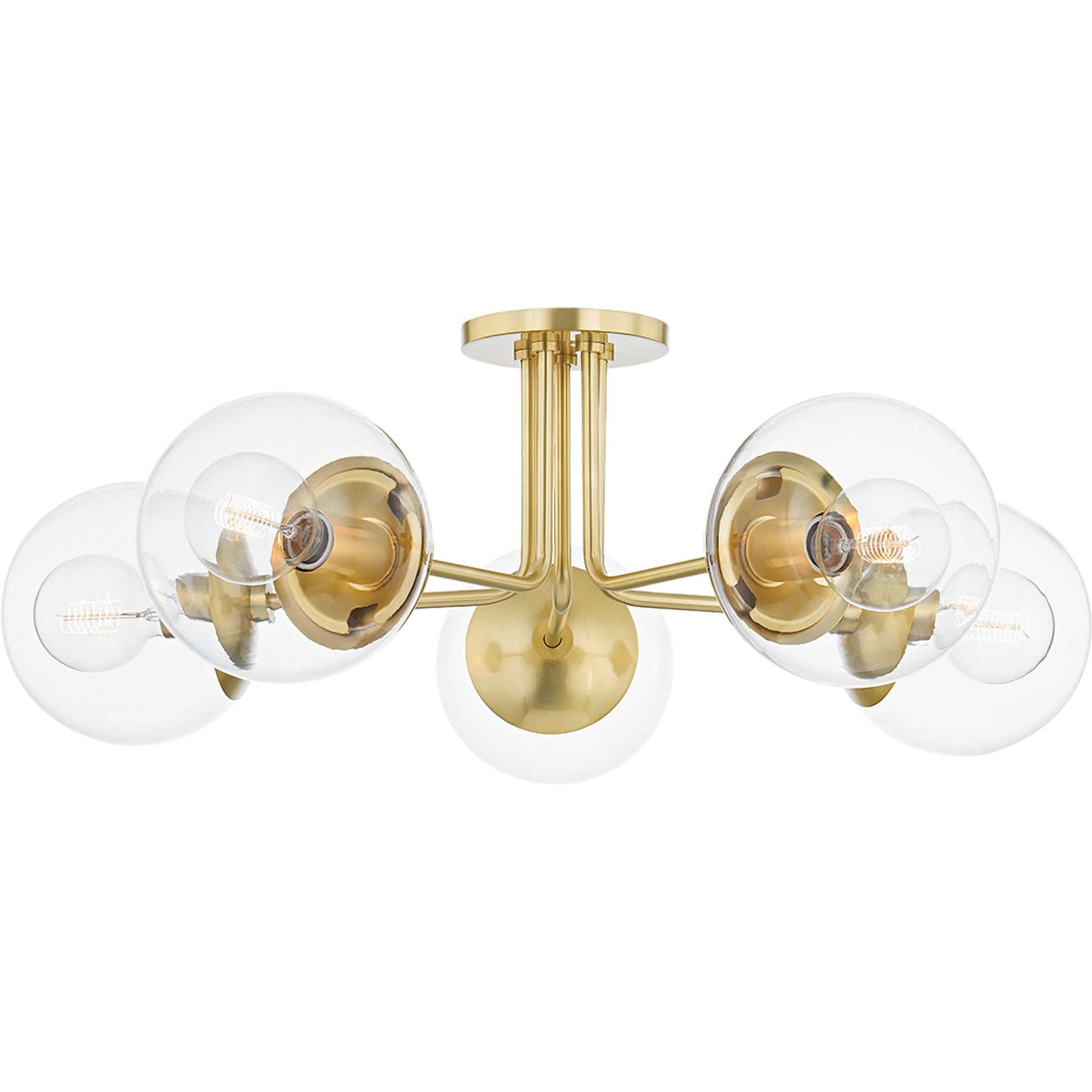 Meadow 5 Light Semi Flush by Mitzi. Made from steel in a modern style.