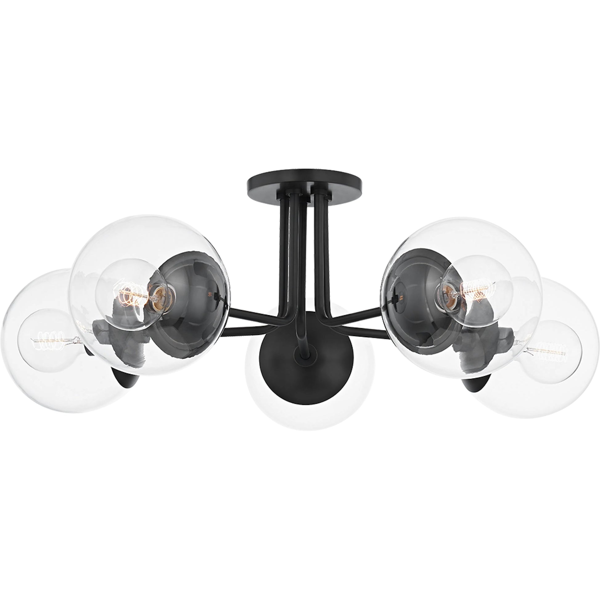 Meadow 5 Light Semi Flush by Mitzi. Made from steel in a modern style.