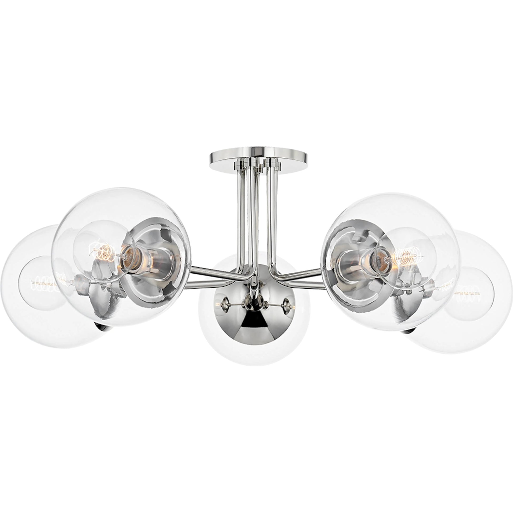 Meadow 5 Light Semi Flush by Mitzi. Made from steel in a modern style.