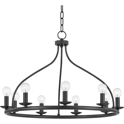 Kendra Chandelier by Mitzi. Made from steel in a modern style.
