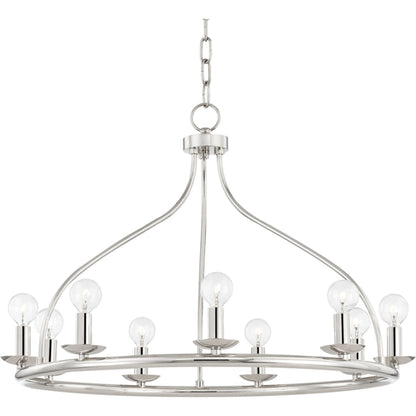 Kendra Chandelier by Mitzi. Made from steel in a modern style.