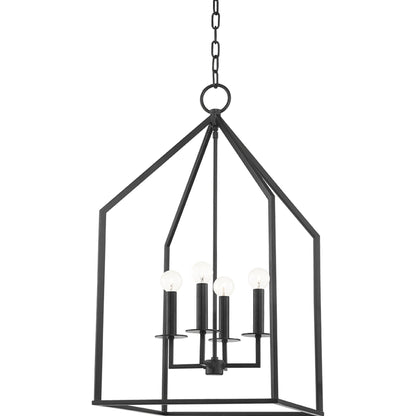 Lena Pendant by Mitzi in aged iron. Made from steel in a transitional style.