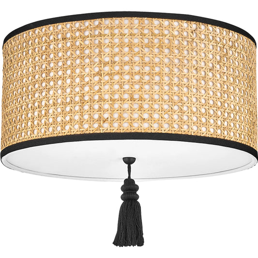 Dolores Flush Mount by Mitzi in soft black. Made from steel in a coastal style.