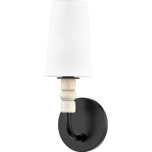 Casey Wall Sconce by Mitzi in soft black. Made from steel in a transitional style.